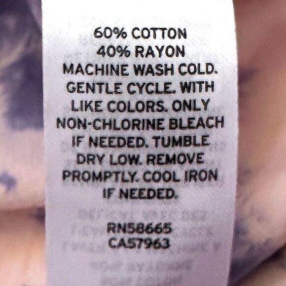 🌺 BP Nordstrom Tie Dye Pink & Purple Oversized Soft Button Down Shirt Size L NWT - Picture 9 of 11